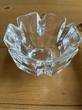 Orrefors Kosta Boda Clear Crystal Leaf Bowl